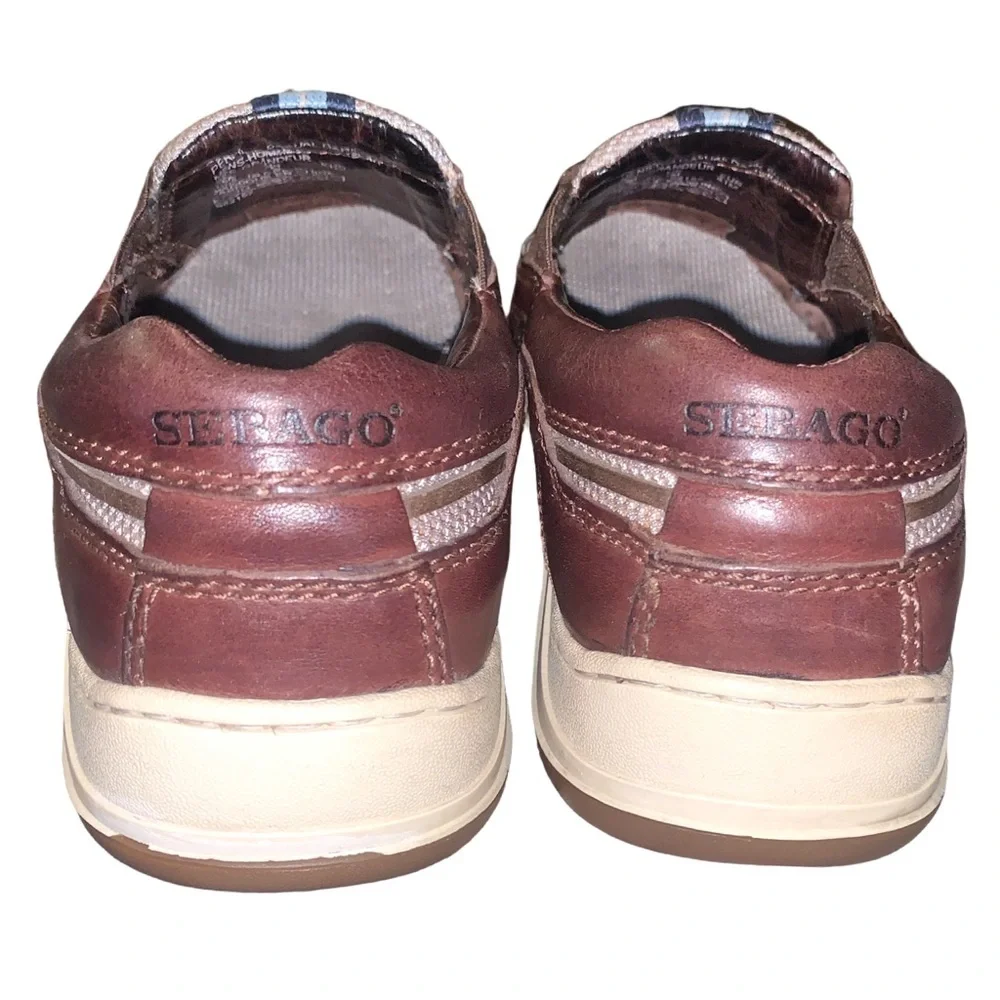 MEN’S SEBAGO CLOVEHITCH BROWN LEATHER OXFORD DOCKSIDE BOAT SHOE SIZE 7.5M